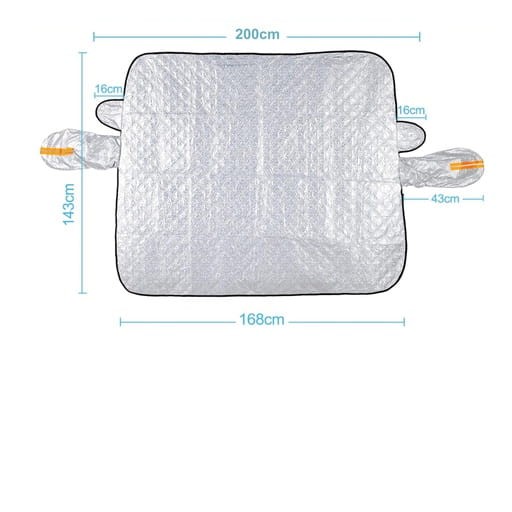 Osłona samochodowa przedniej szyby i lusterka 200x143cm