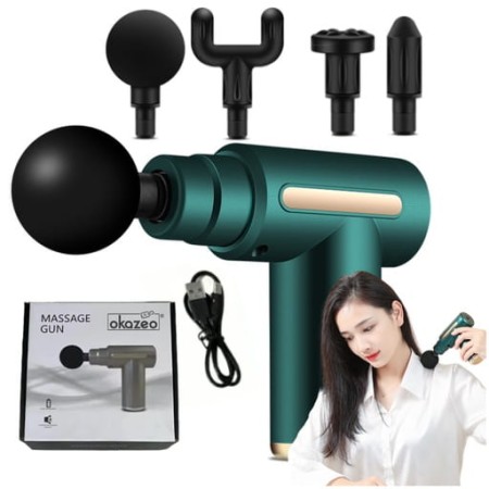 Pistolet do masażu zielony mocny kregosłup kark mięśnie