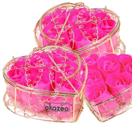 Prezent dla Niej mydlane róże serce