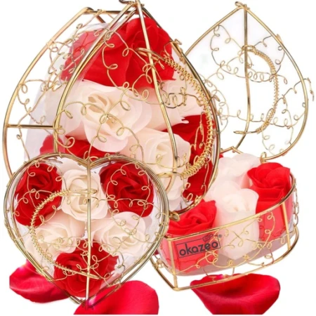 Prezent dla Niej mydlane róże serce