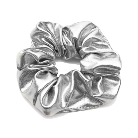 Prezent dla Niej scrunchie srebrna