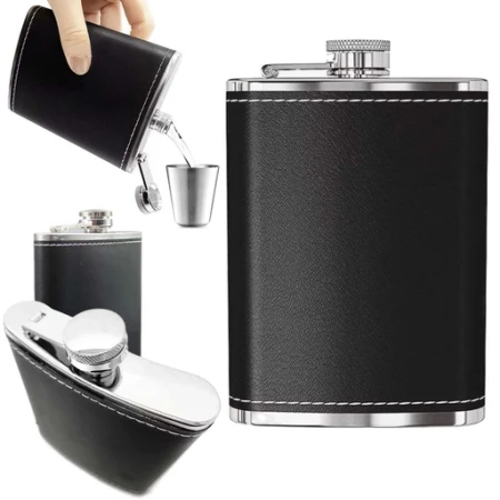 Prezent dla Niego piersiówka czarna