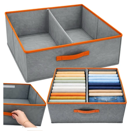 Pudło organizer na ubrania do szafy 50x40x20cm - szary1.jpg