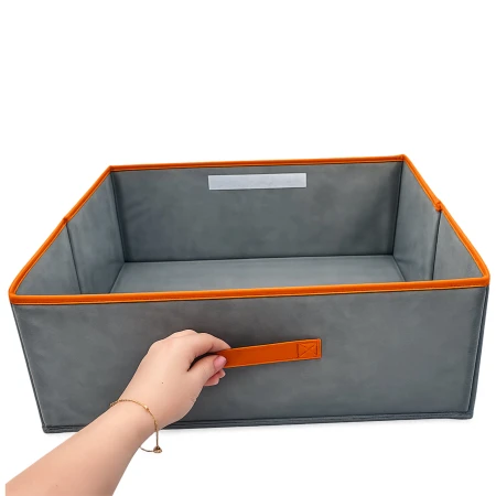 Pudło organizer na ubrania do szafy 50x40x20cm - szary6.jpg