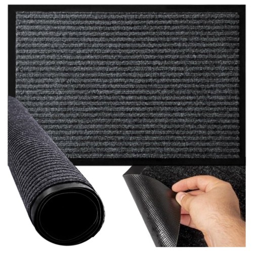 Przejdź do produktu Wycieraczka podgumowana mata do butów 60x90 cm szara