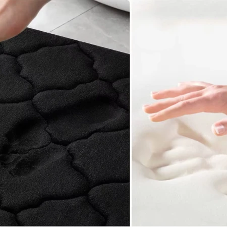 Dywaniki łazienkowe czarny koniczyna4.jpeg