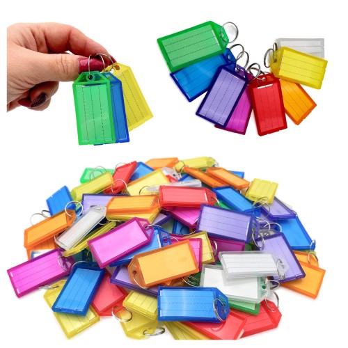 Przejdź do produktu Identyfikatory breloki z etykietą do kluczy 100 szt. mix kolorów