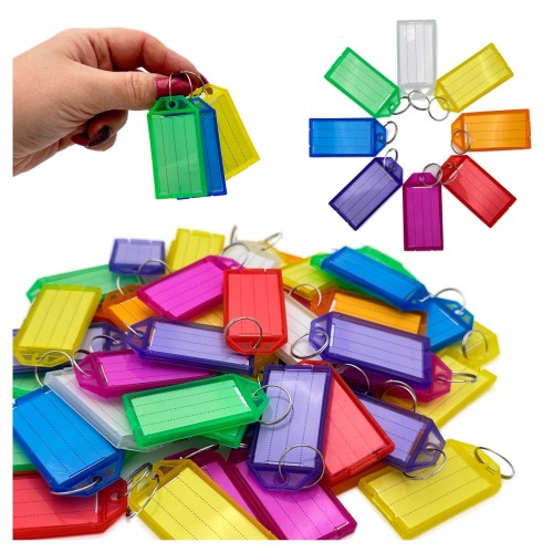 Przejdź do produktu Identyfikatory breloki z etykietą do kluczy 50 szt. mix kolorów 5,5x2,5 cm