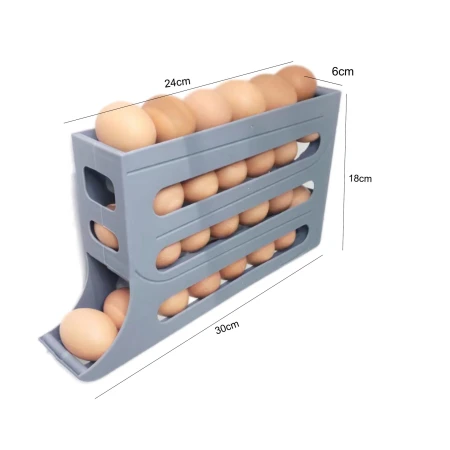 Organizer na jajka do lodówki Okazeo szary7.jpeg