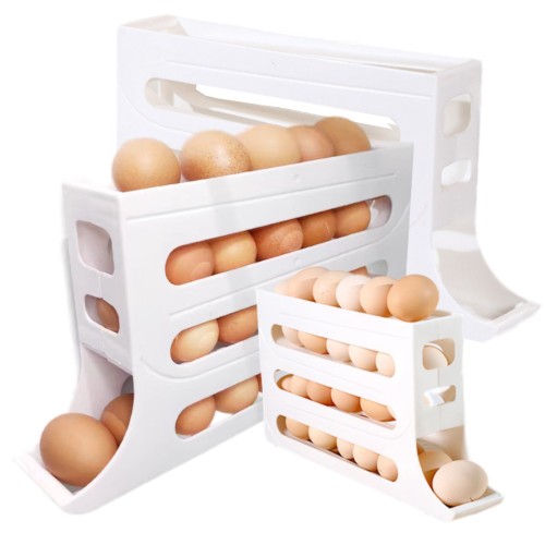 Przejdź do produktu Organizer pojemnik stojak na jajka 4 poziomy do lodówki na 30 jajek
