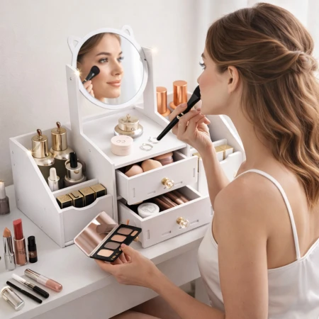 Toaletka z lusterkiem organizer Bianka Okazeo1.jpg