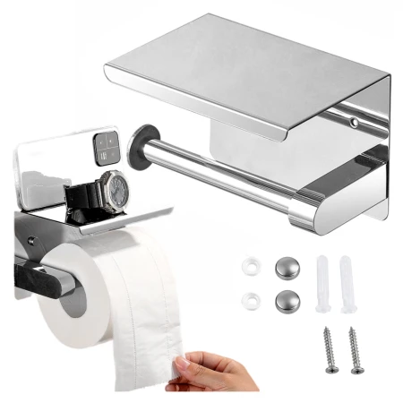 Uchwyt na papier metalowy srebrny1.jpg