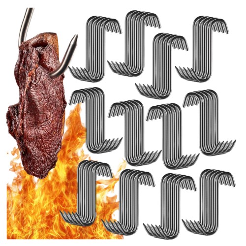 Przejdź do produktu Hak wędliniarski do wędzenia zestaw 60 szt 15cm stal nierdzewna haczyki haki do grila