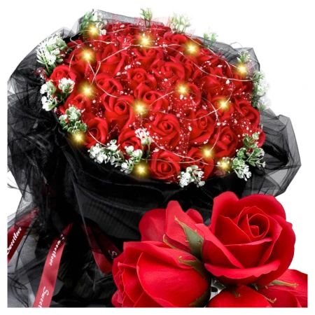 Bukiet roz czerwono czarny z tiulem Okazeo 3.jpeg