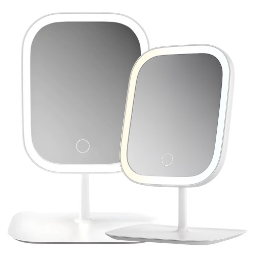 Przejdź do produktu Lusterko LED lustro jednostronne prostokątne białe