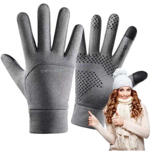 Przejdź do produktu Rękawiczki zimowe ciepłe uniwersalne sportowe dotykowe do ekranów telefonu