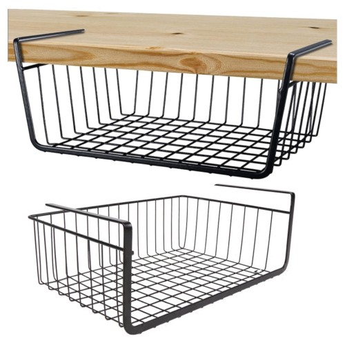 Przejdź do produktu Kosz metalowy podblatowy wiszący czarny - AG-359C