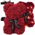 Miś z róż na prezent z LED 25 cm - bordowy1.jpeg