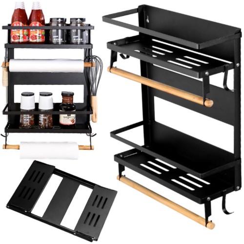 Przejdź do produktu Półka magnetyczna na lodówkę ścianę organizer na przyprawy uniwersalny