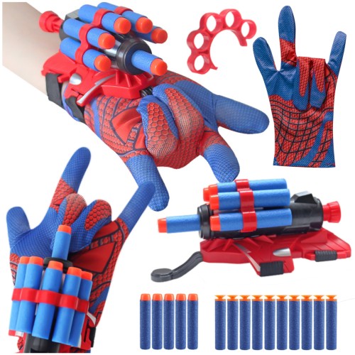 Przejdź do produktu Rękawica z wyrzutnią strzałek spider man dla dzieci
