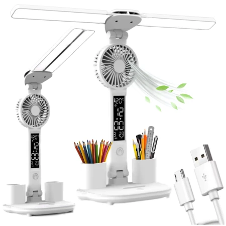 Lampka biurkowa LED z wiatrakiem biała5.jpeg