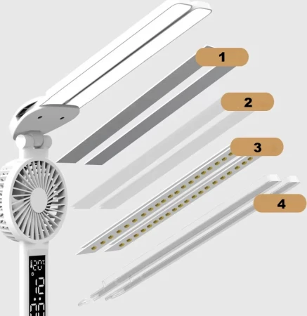 Lampka biurkowa LED z wiatrakiem biała1.jpeg