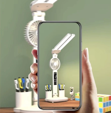 Lampka biurkowa LED z wiatrakiem biała8.jpeg