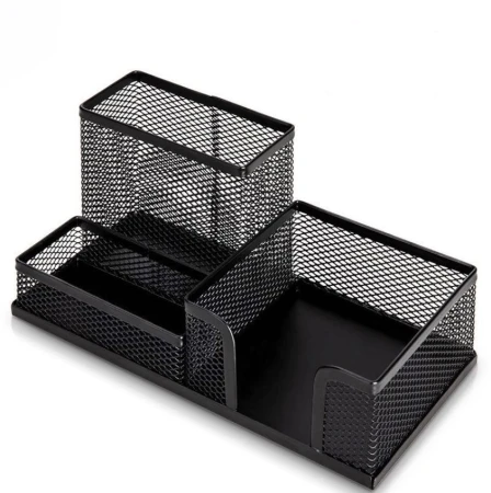 Przybornik organizer na biurko metalowy czarny4.jpeg