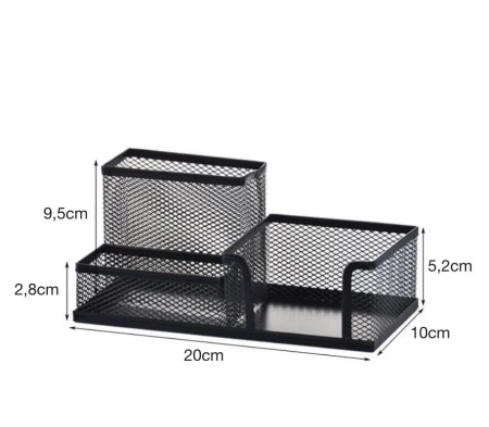 Przybornik organizer na biurko metalowy czarny7.jpeg