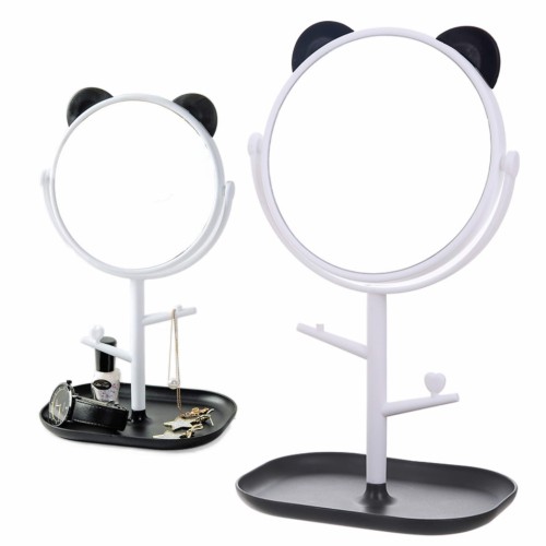 Przejdź do produktu Lustro stojące kosmetyczne z czarnymi uszami organizer biżuterii