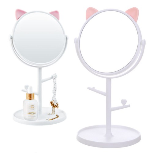 Przejdź do produktu Lustro lusterko kosmetyczne stojące z uszami i organizatorem