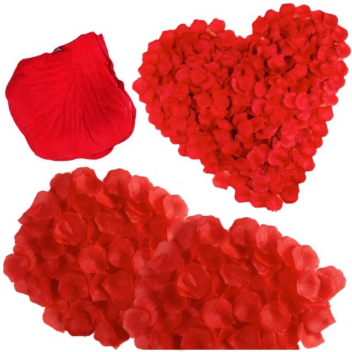 Przejdź do produktu Płatki róż dekoracyjne zestaw 1000 sztuk syntetyczne na walentynki ślub dzień kobiet prezent dla niej 