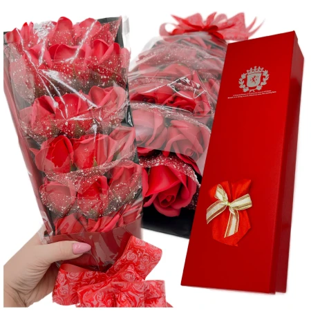 FlowerBox LuxBouquet Red - zestaw 18 róż mydlanych3.jpeg