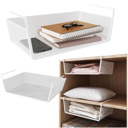 Kosz metalowy półka podblatowa model2 biały3.jpeg