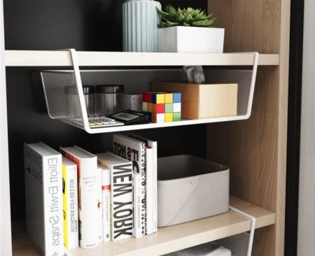 Kosz metalowy półka podblatowa model2 biały10.jpeg