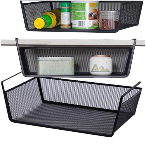 Przejdź do produktu Kosz metalowy półka podblatowa podwieszana do kuchni biura garderoby