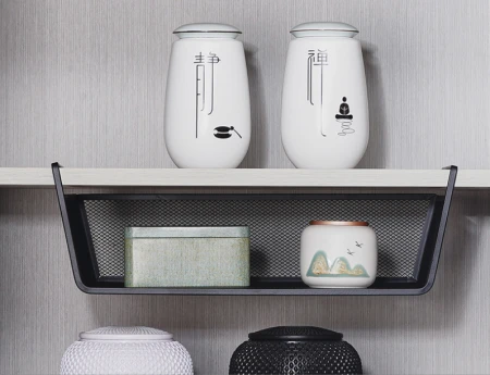 Kosz metalowy półka podblatowa model2 czarny5.png