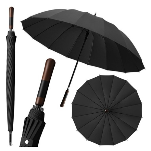 Przejdź do produktu Parasol przeciwdeszczowy duży czarny rządowy elegancki z pokrowcem