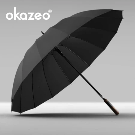 Parasol ekskluzywny 16 drutów z pokrowcem prosta rączka z paskiem 9