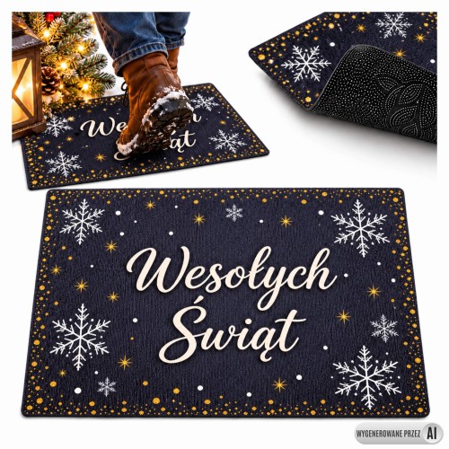 Przejdź do produktu Wycieraczka świąteczna dekoracyjna mata do przedpokoju na Boże Narodzenie