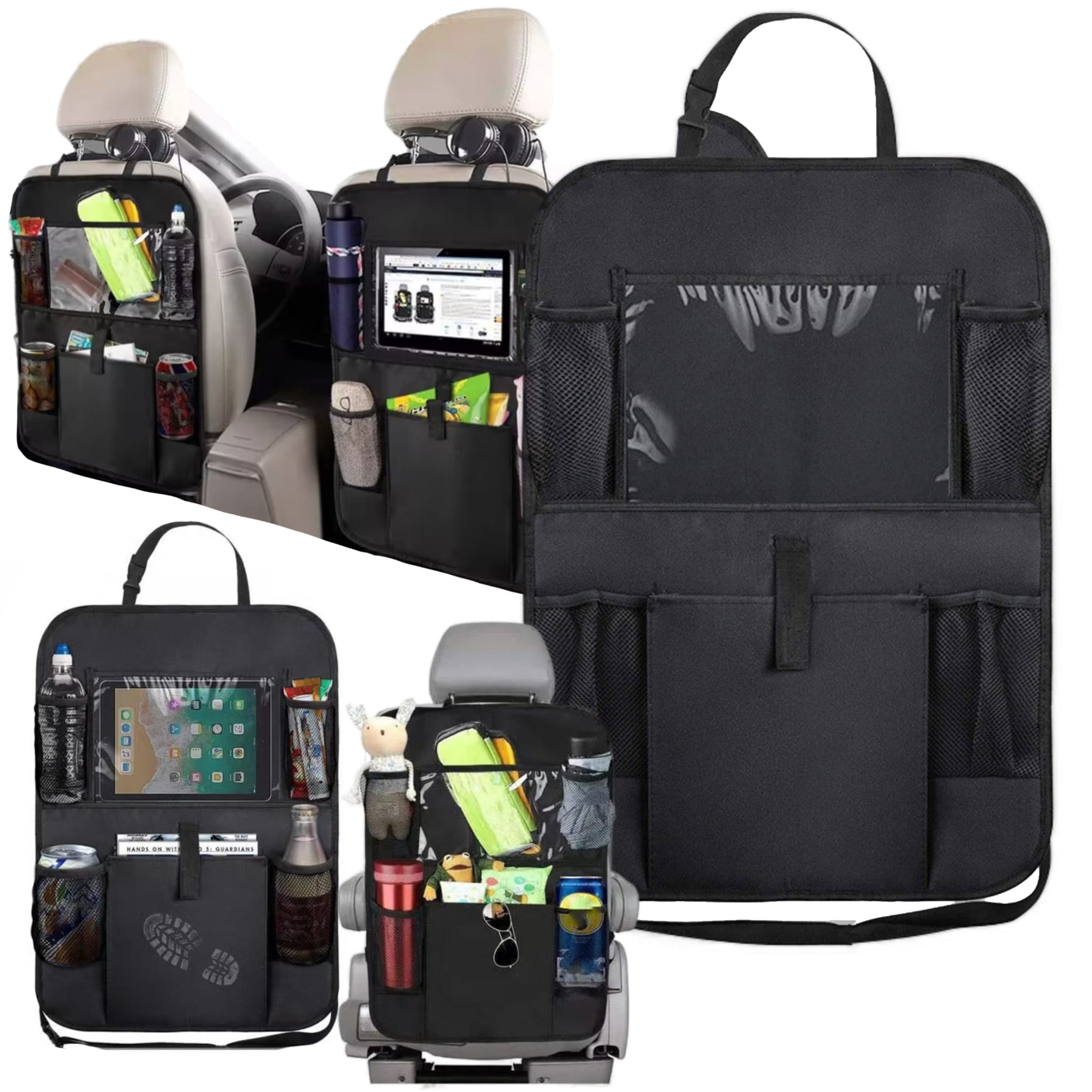 Organizer samochodowy na tył fotela z miejscem na tablet i akcesoria