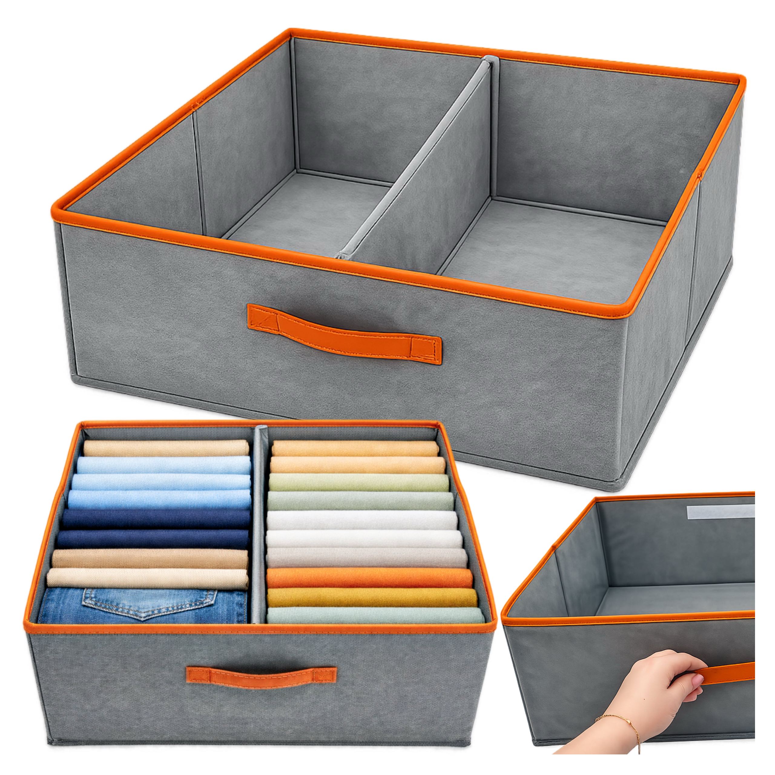 Pudło organizer na ubrania do szafy 50x40x20cm - szary2.jpg