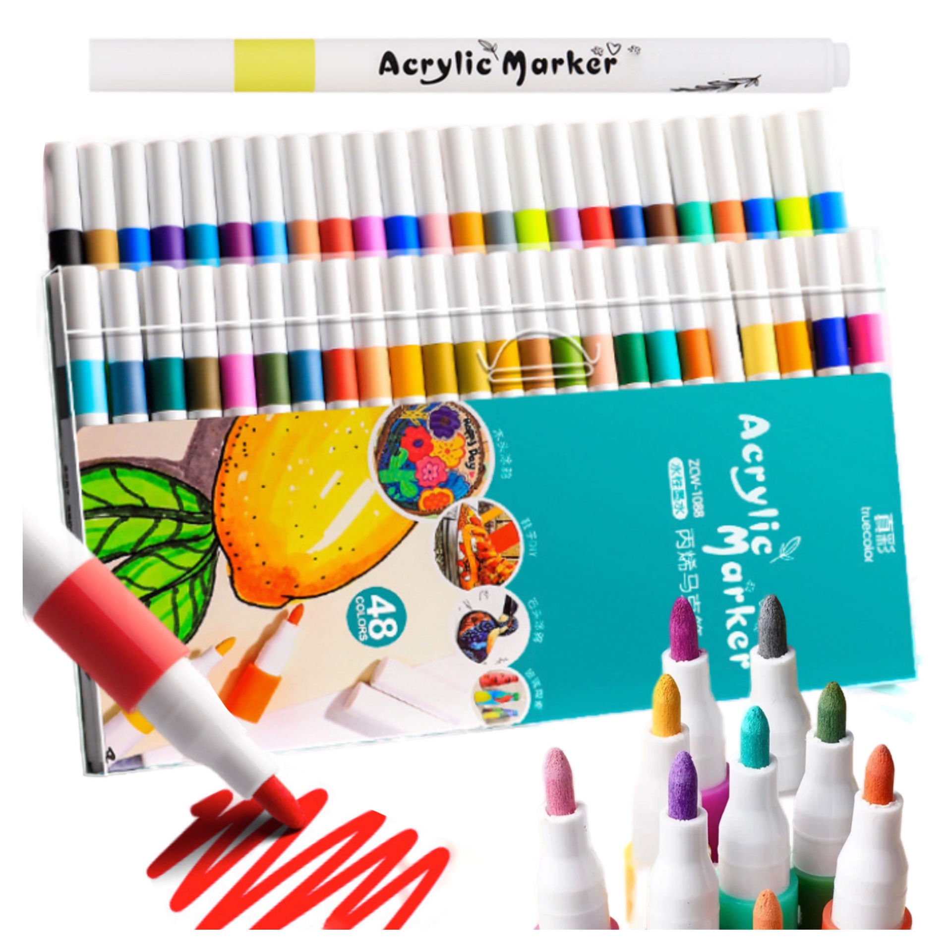 Markery akrylowe 48 sztuk Okazeo2.jpeg