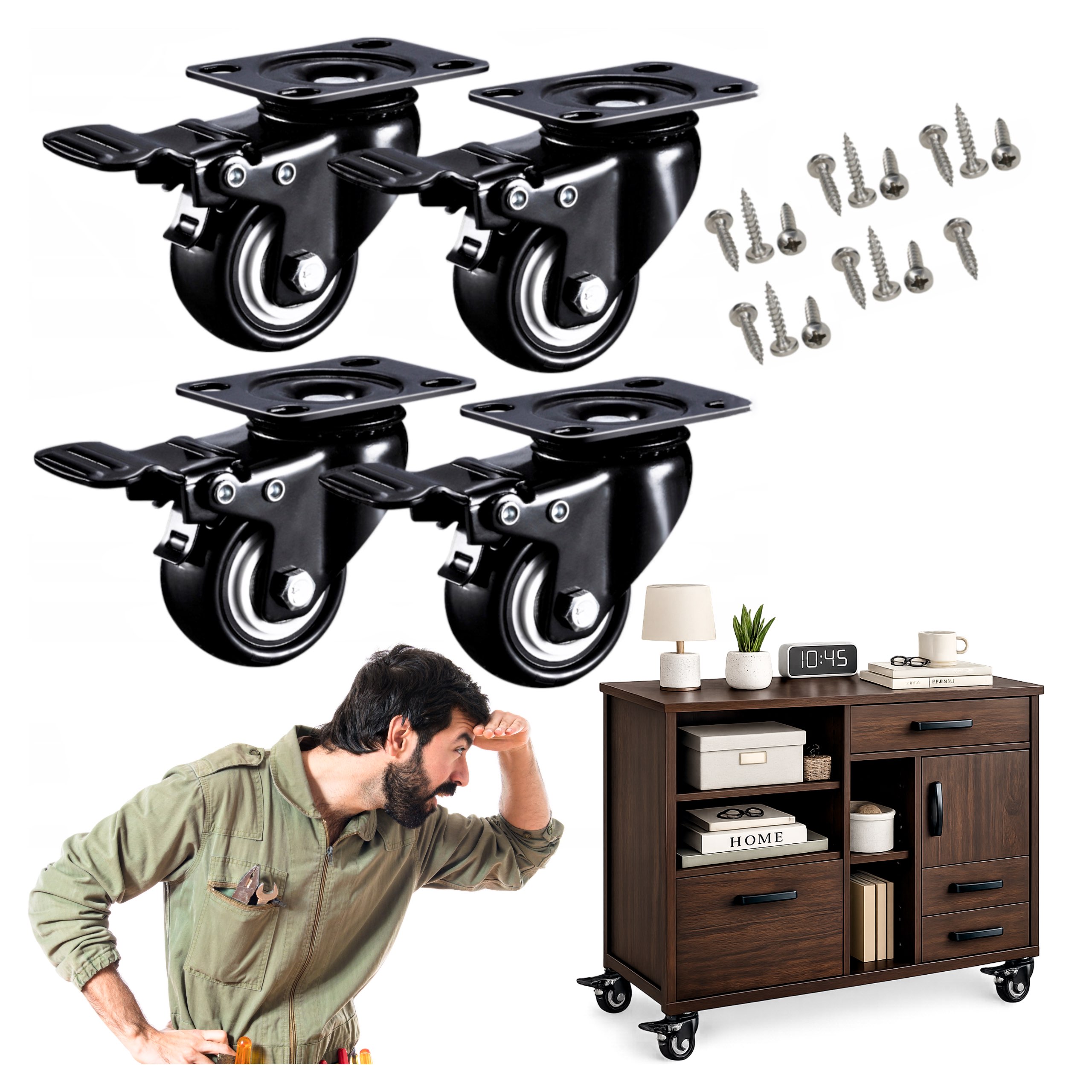 Kółka z hamulcem zestaw 4 sztuki Okazeo2.jpg