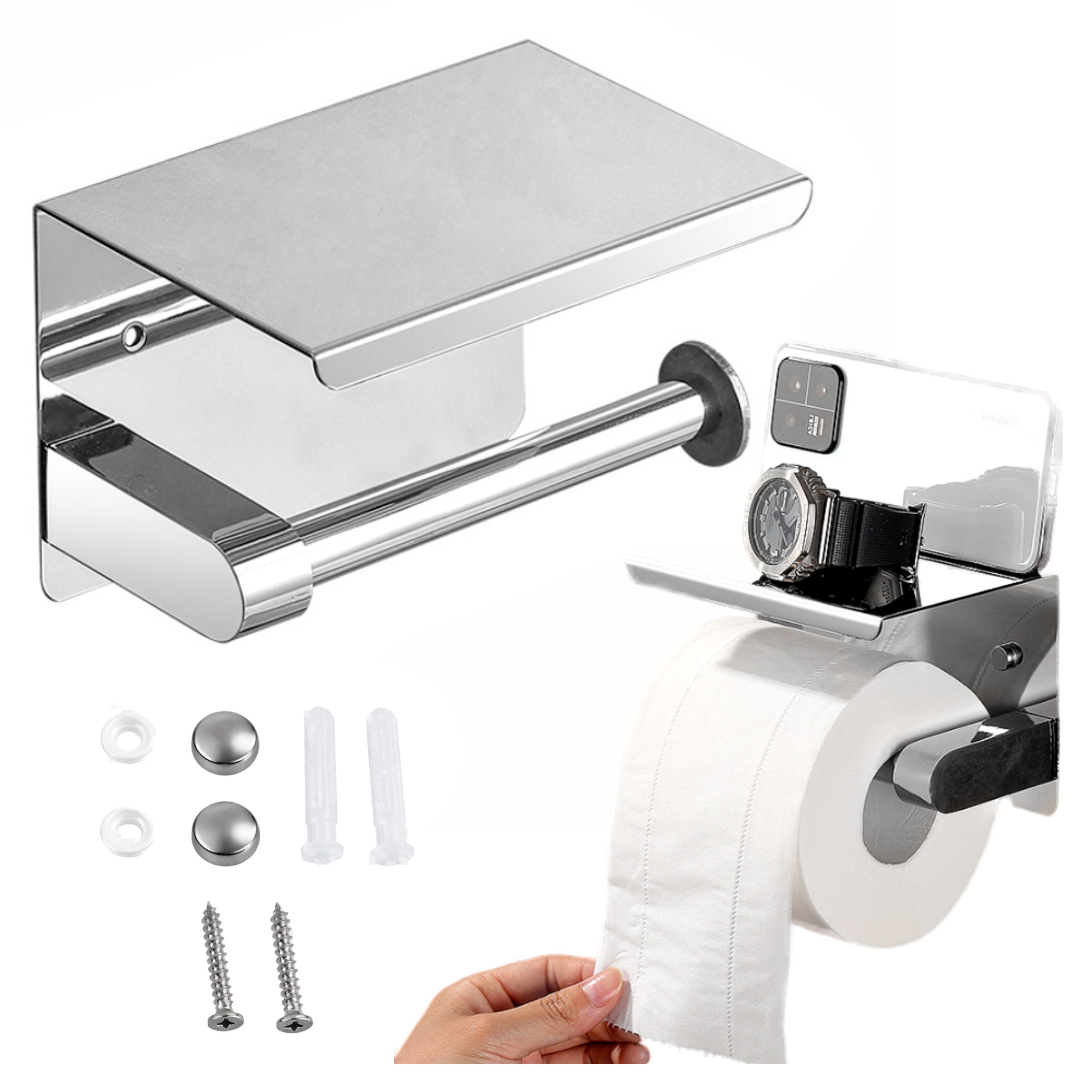 Uchwyt na papier metalowy srebrny2.jpg