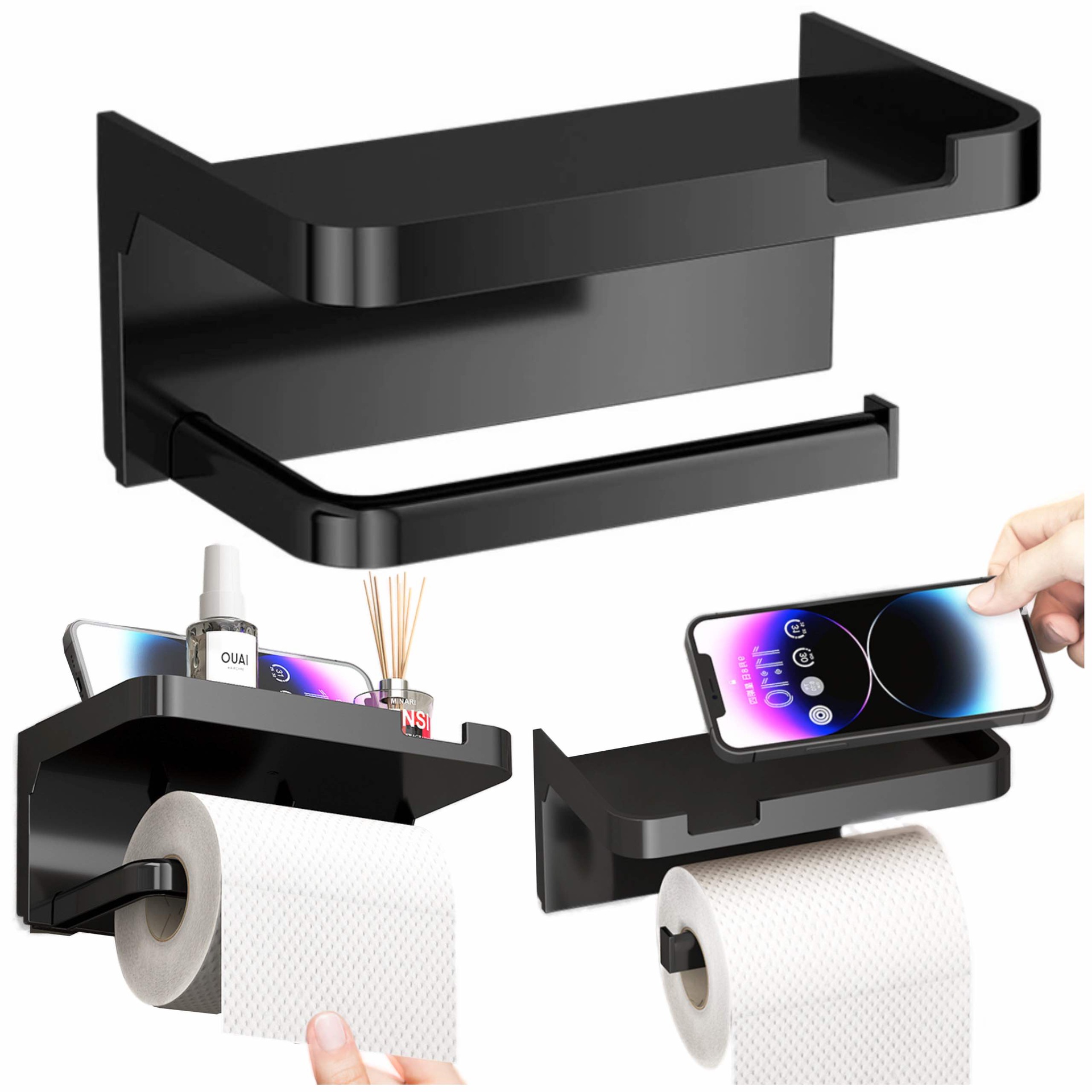 Uchwyt na papier toaletowy Okazeo czarny2.jpeg