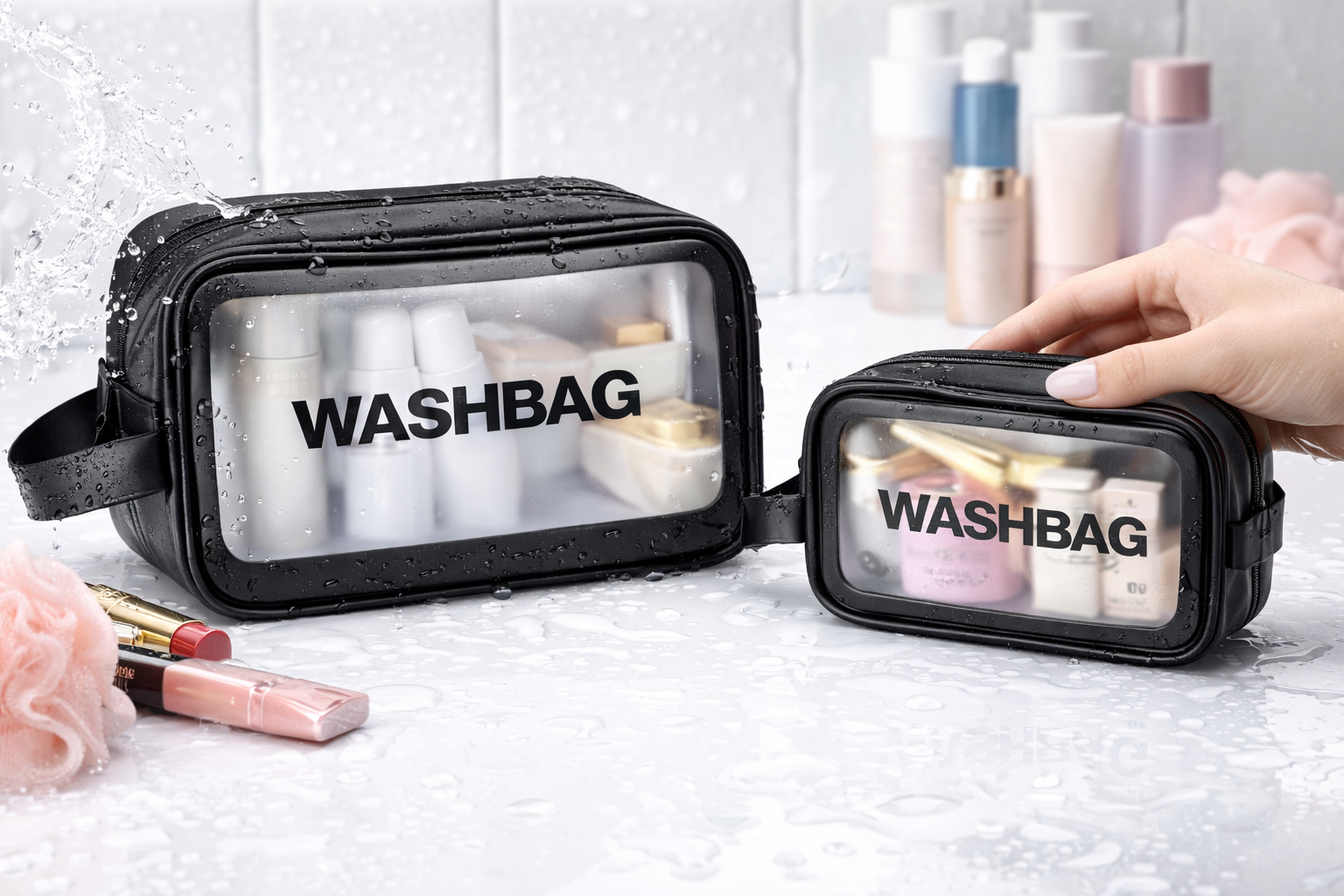 Kosmetyczki washbag zestaw 2 szt czarne okazeo 3.png