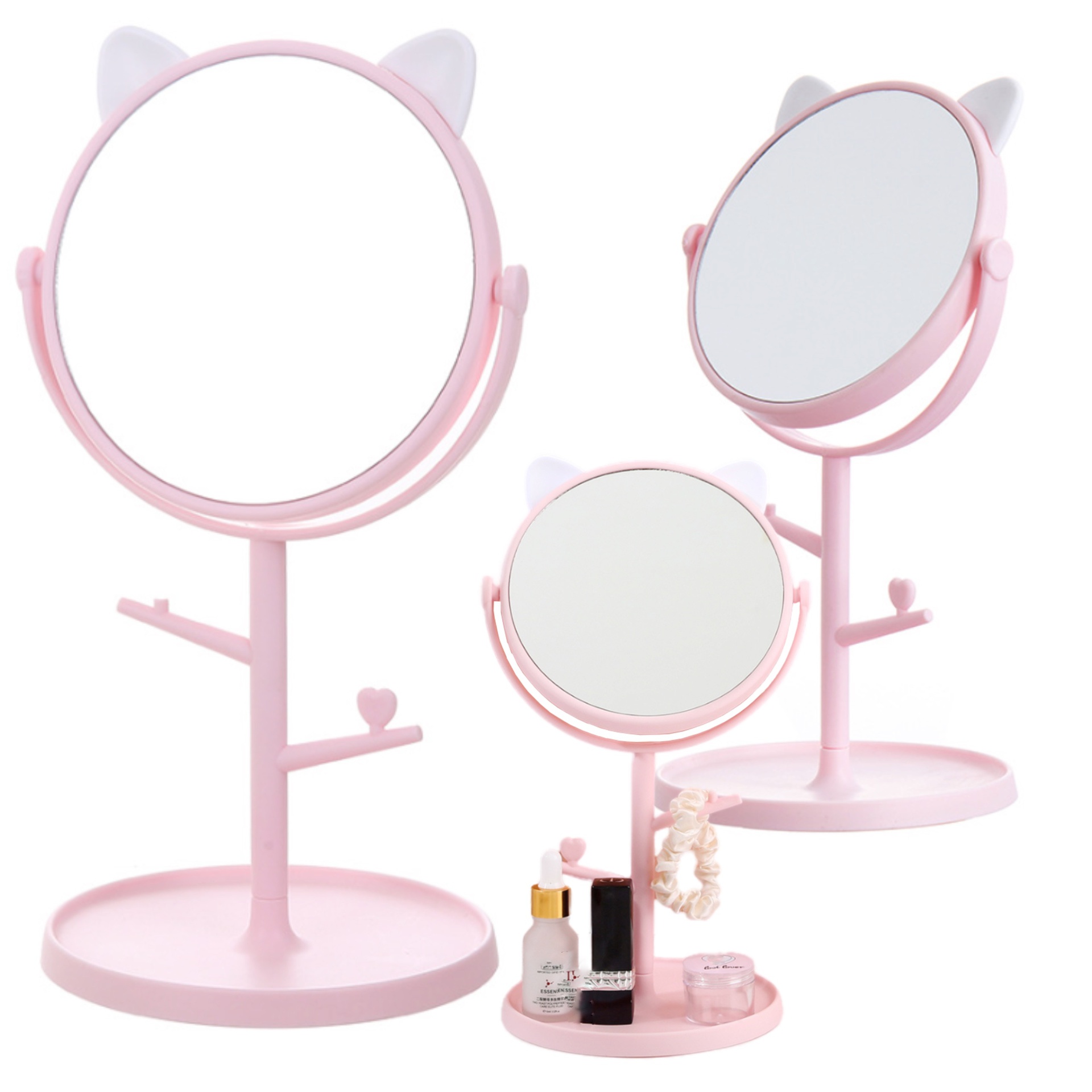 Lusterko kotek różowe2.jpeg