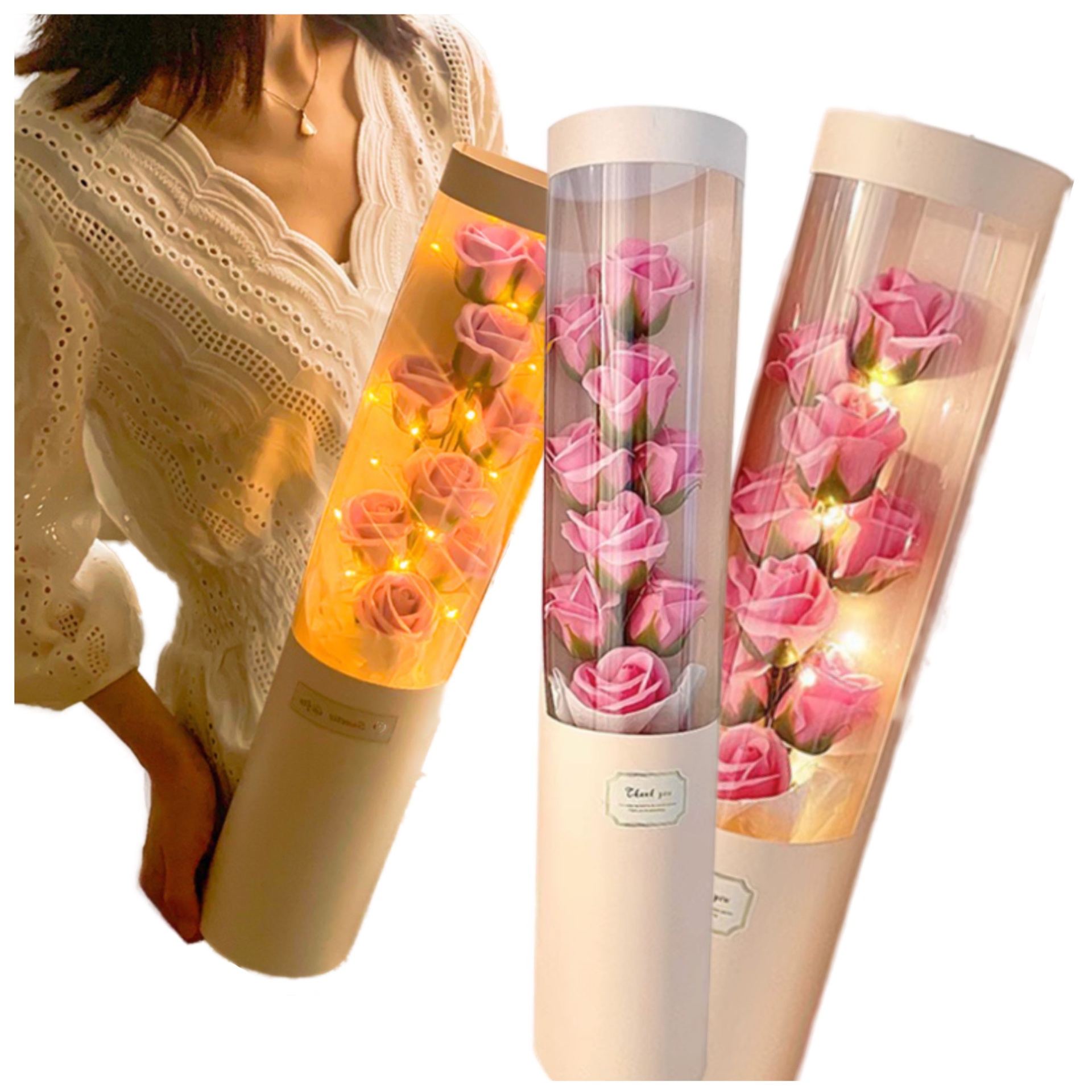 FLOWER BOX Róże mydlane różowe z LED w tubie2.jpeg