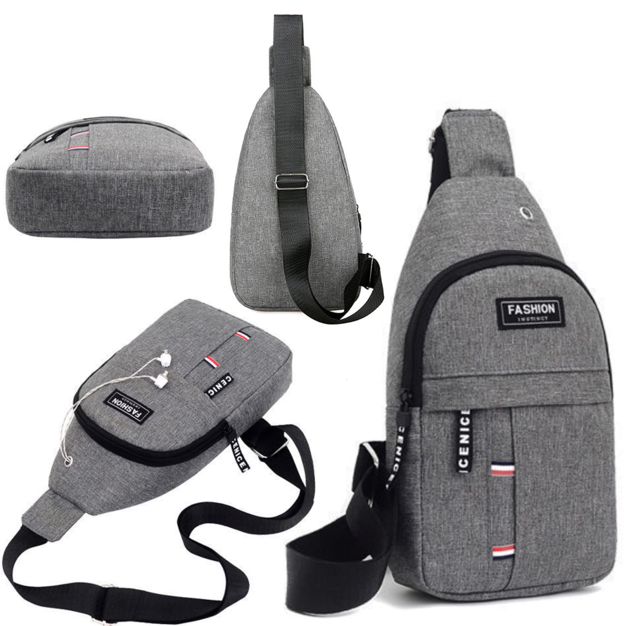 Plecak jednoramienny nerka na ramię saszetka sportowa pojemna materiałowa